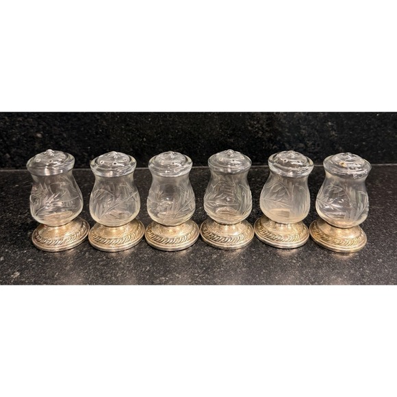 Quaker Silver Co. Other - Quaker Silver Co Vtg Sterling 703 Weighted Hurricane Salt & Pepper Shakers 6 Set